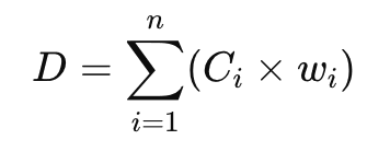 Formula for the overall dangerous capabilities score